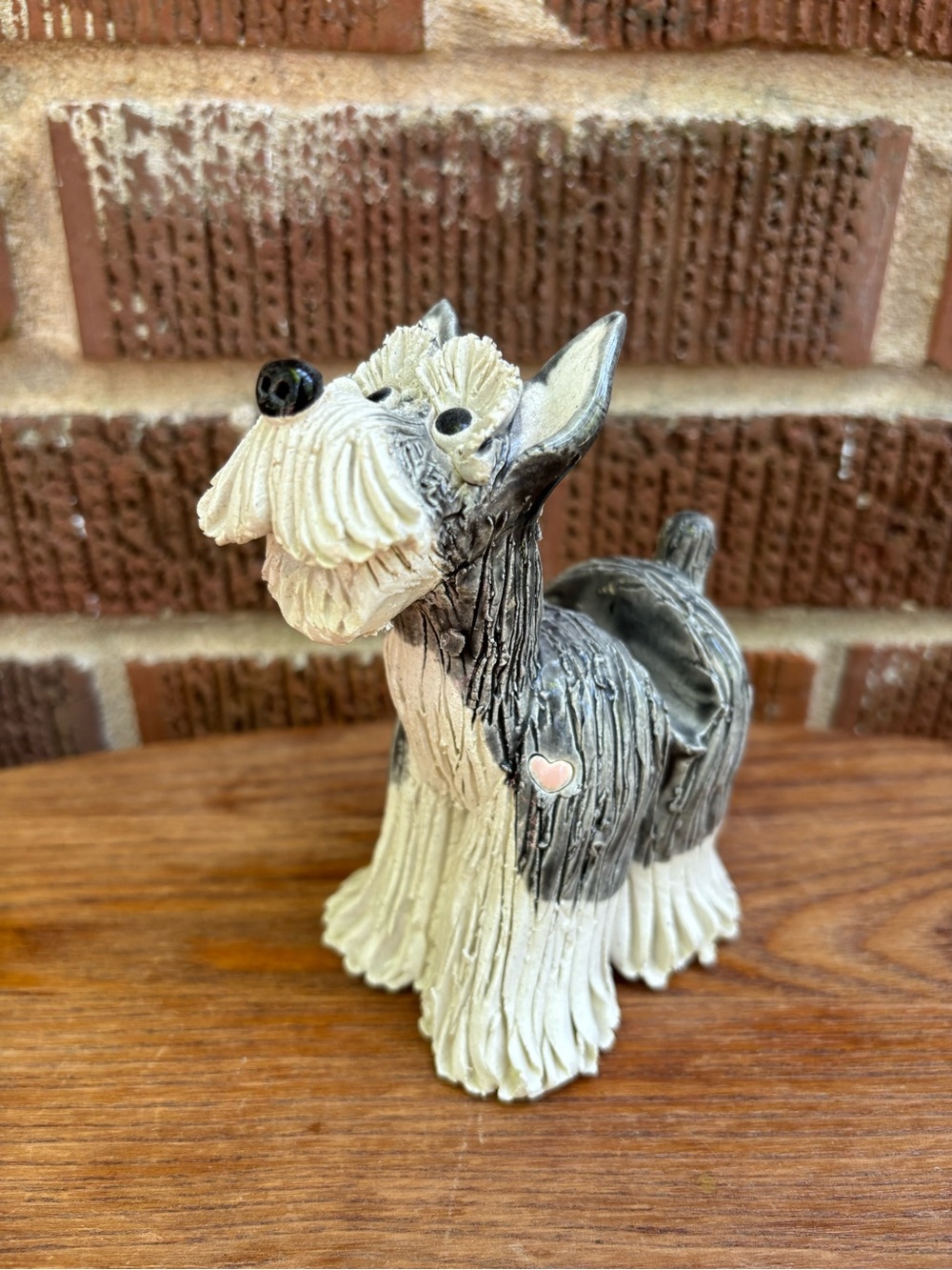 Pence Pets Schnauzer Dog Business Card Holder High Fire Clay Handmade Signed